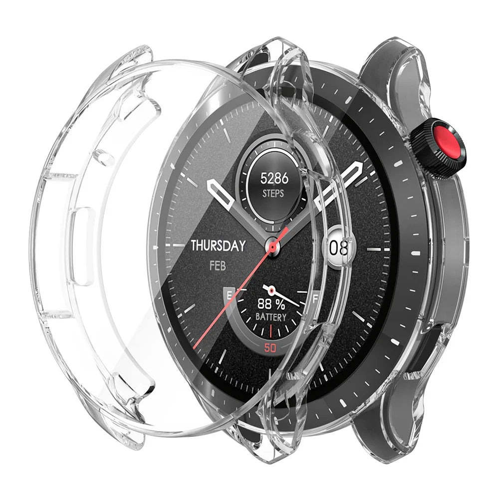 ENKAY HAT PRINCE for Huami Amazfit GTR 4 46mm Transparent Watch Case Full Coverage Screen Protection TPU Cover - 1
