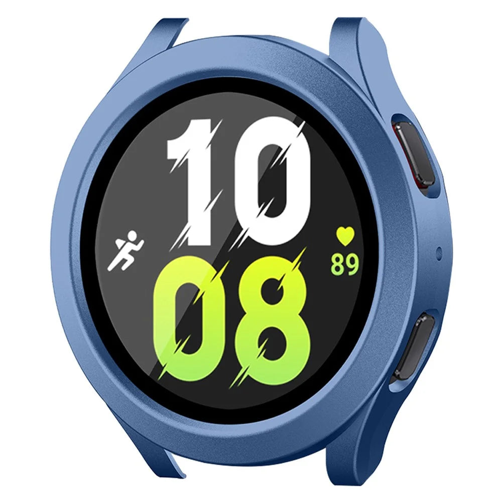 ENKAY HAT PRINCE For Samsung Galaxy Watch 4 / 5 44mm Anti-Moisture Waterproof Cover with Tempered Glass Screen Protector Hard PC All-Around Protective Case - Blue - 1