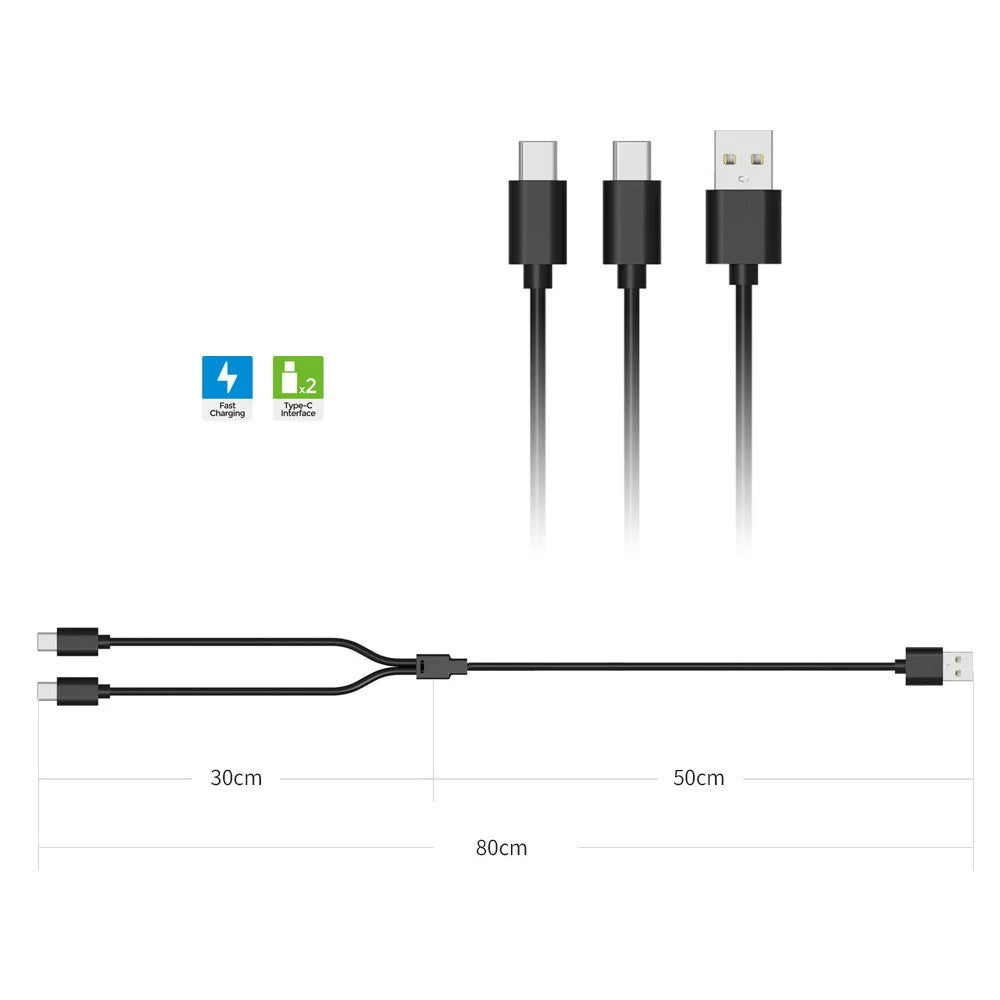 DOBE TP5-2519 2 In 1 Type C Charging Cable for PS VR2 Controller Gaming Charger Line - 6