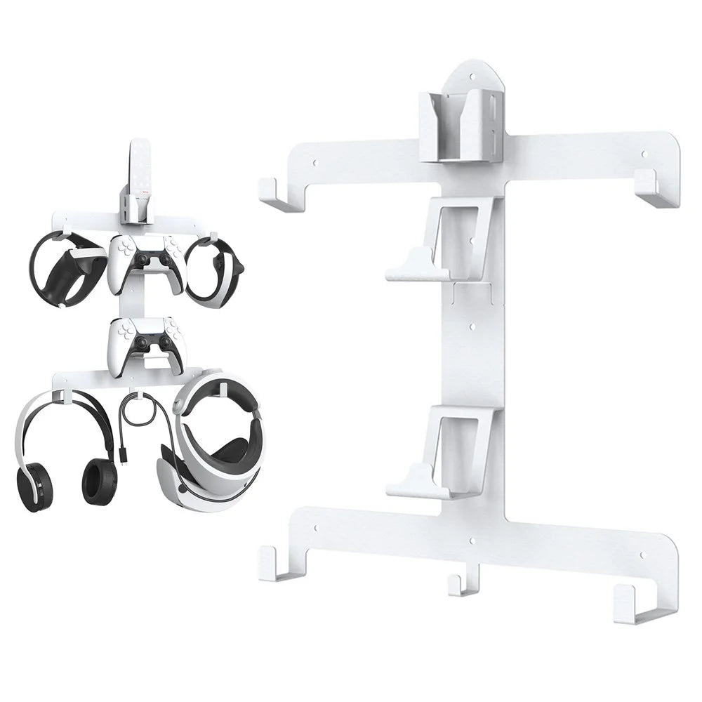 JYS JYS-P5158 Wall Mount Holder Stand for PS VR2 VR Headset and Controller Storage Bracket Wall Hanger - 1