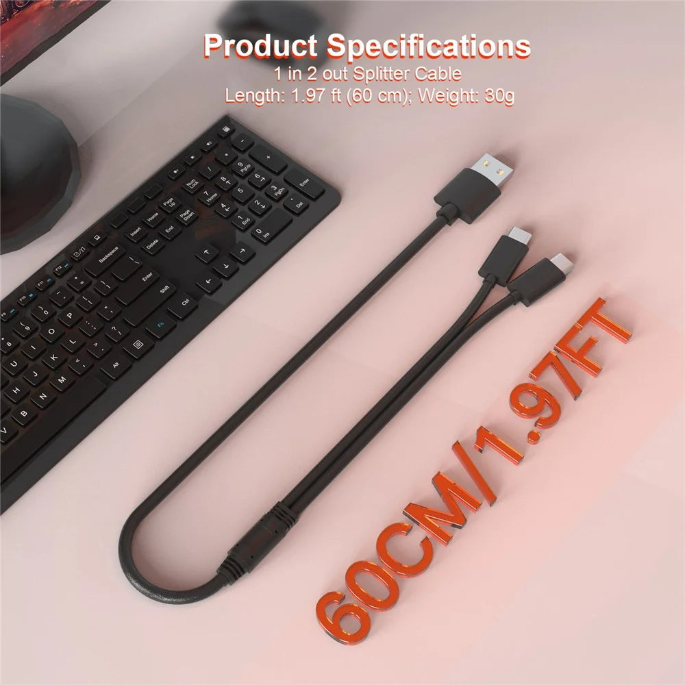 JYS JYS-P5160 For PS5 Game Controller Hanger Holder and Charging Cable Kit for PS VR2 Accessories - 4