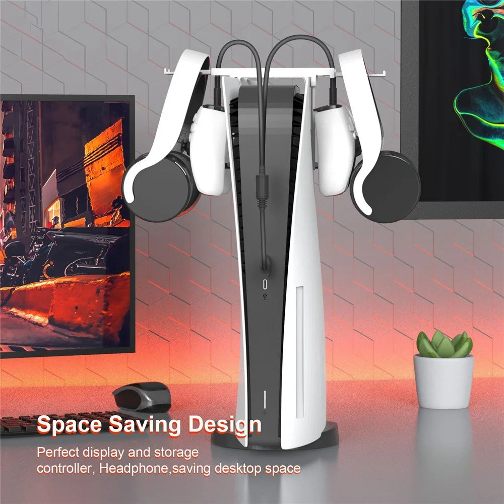 JYS JYS-P5160 For PS5 Game Controller Hanger Holder and Charging Cable Kit for PS VR2 Accessories - 6