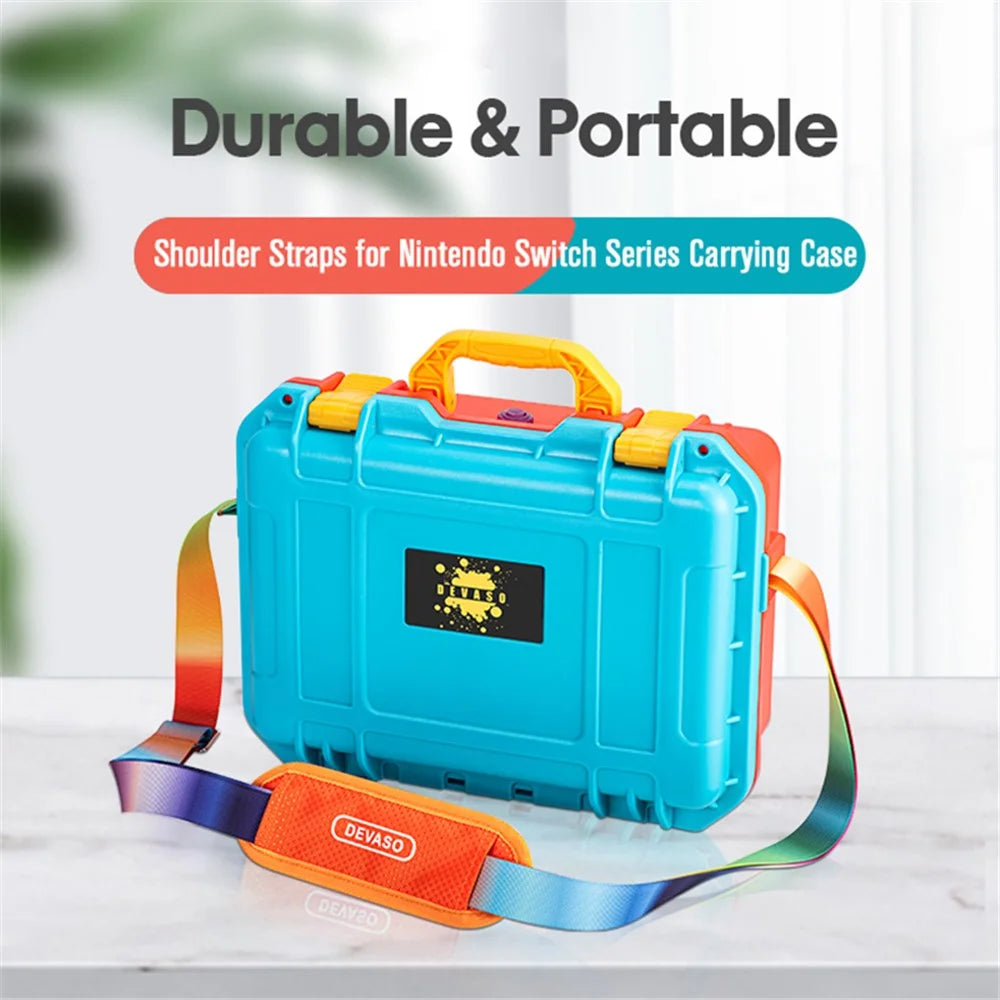 DEVASO Nylon Shoulder Strap Quick Release for Nintendo Switch Game Console Handbag Storage Bag Protection Case - Multi-color - 4
