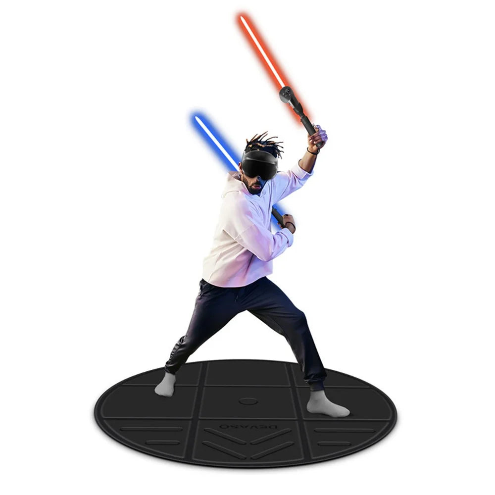 DEVASO 100CM Diameter Virtual Reality Anti-Slip Gaming Mat VR Sports Simulation Floor Pad - 2