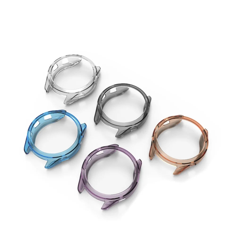 For Garmin Forerunner 265 TPU Watch Case Anti-collision Hollow Protective Frame - Transparent Orange - 6