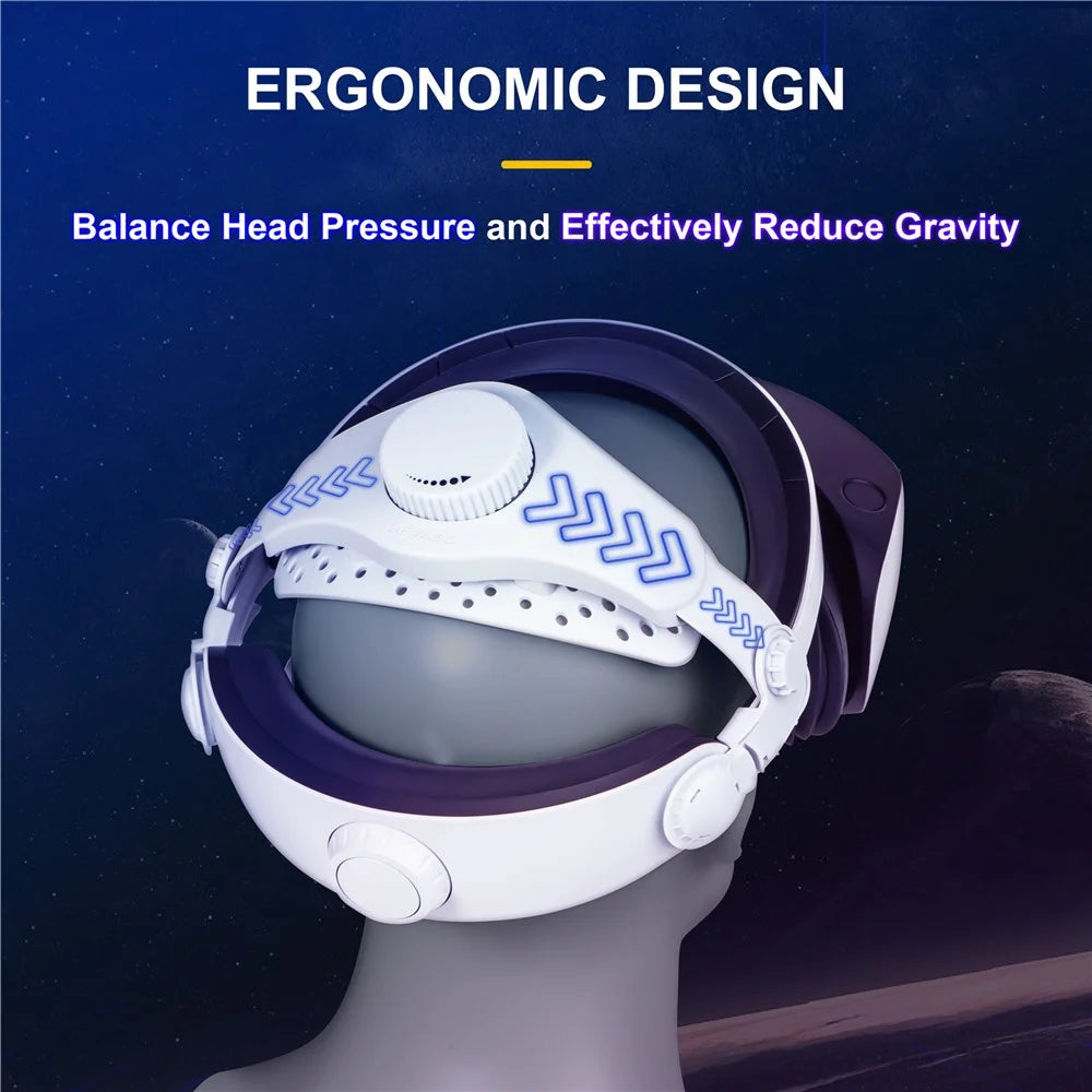 DEVASO Adjustable Head Strap for PS VR2 VR Headset Replacement Headband - 4
