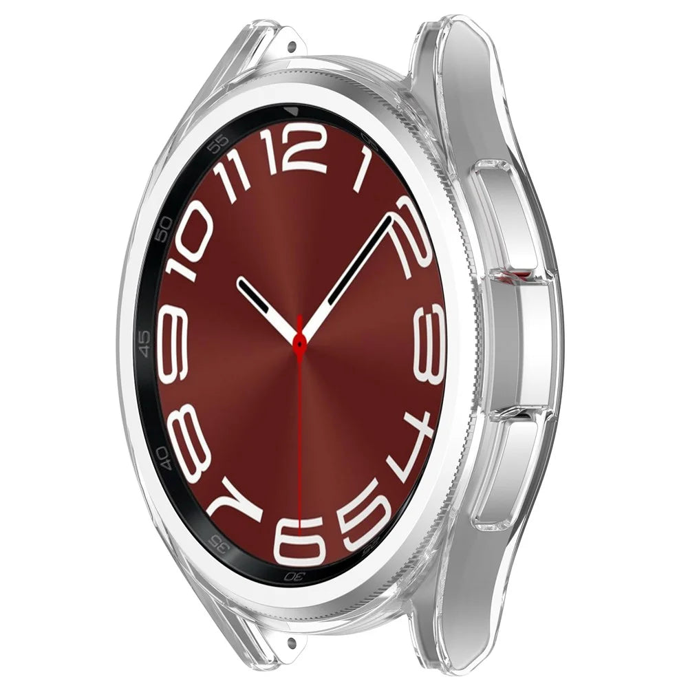 For Samsung Galaxy Watch6 Classic 47mm Protective Case Anti-Scratch Hollowed-out Hard PC Cover - Transparent - 2