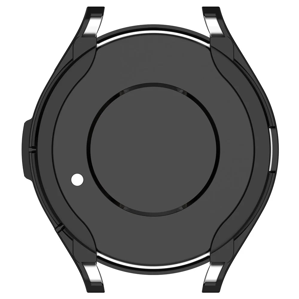 For Samsung Galaxy Watch6 Classic 47mm Electroplating TPU Watch Case Hollow Anti-collision Frame - Black - 7