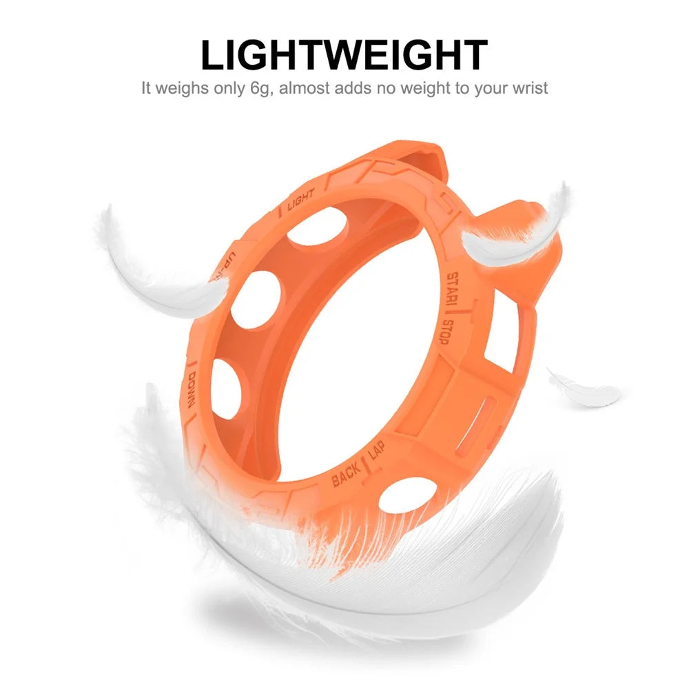 ENKAY HAT PRINCE For Garmin Fenix 7 / 7 Pro 47mm / epix Pro 47mm Anti-Drop Hollow Cover Sports Watch TPU Case Cover - Orange - 4