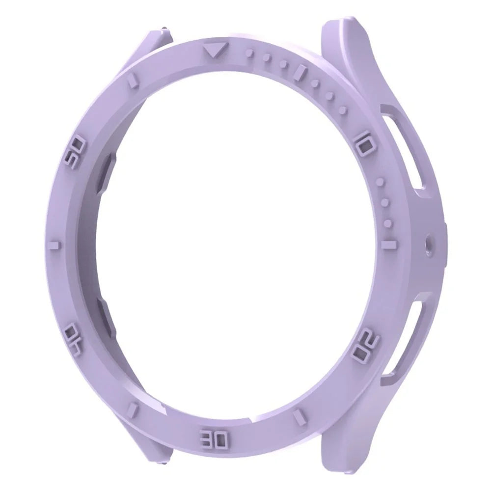 Hollow PC Watch Case Cover for Samsung Galaxy Watch6 40mm 3D Numeral Smart Watch Shockproof Case - Light Purple - 2