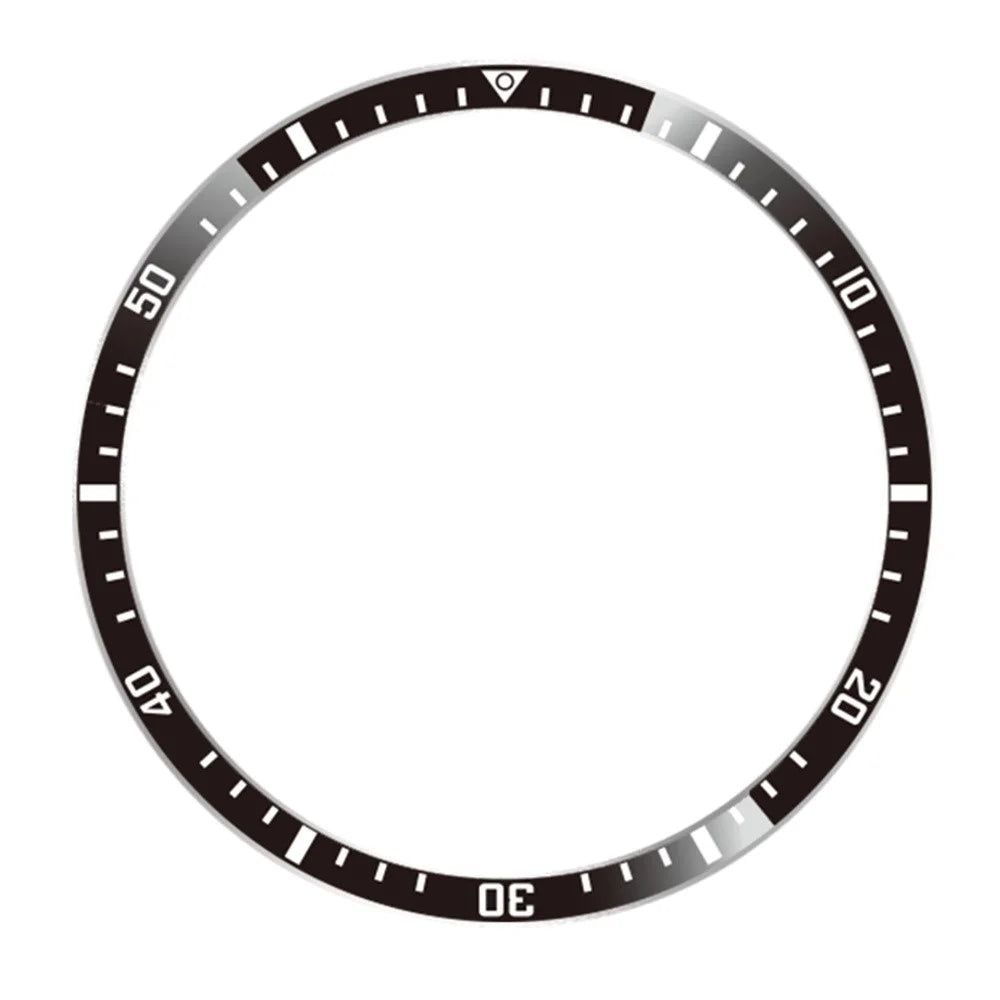 Aluminium Alloy Case Bumper for Samsung Galaxy Watch6 Classic 47mm / Watch 5 Pro 45mm Bezel Ring Cover - Black / White Letter - 1