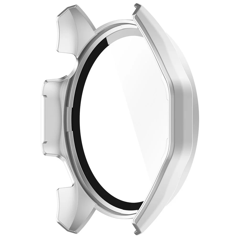 For Huawei Watch GT 4 46mm Watch Case Tempered Glass Screen Protector PC Frame Cover with Dial Plate - Silver - 5