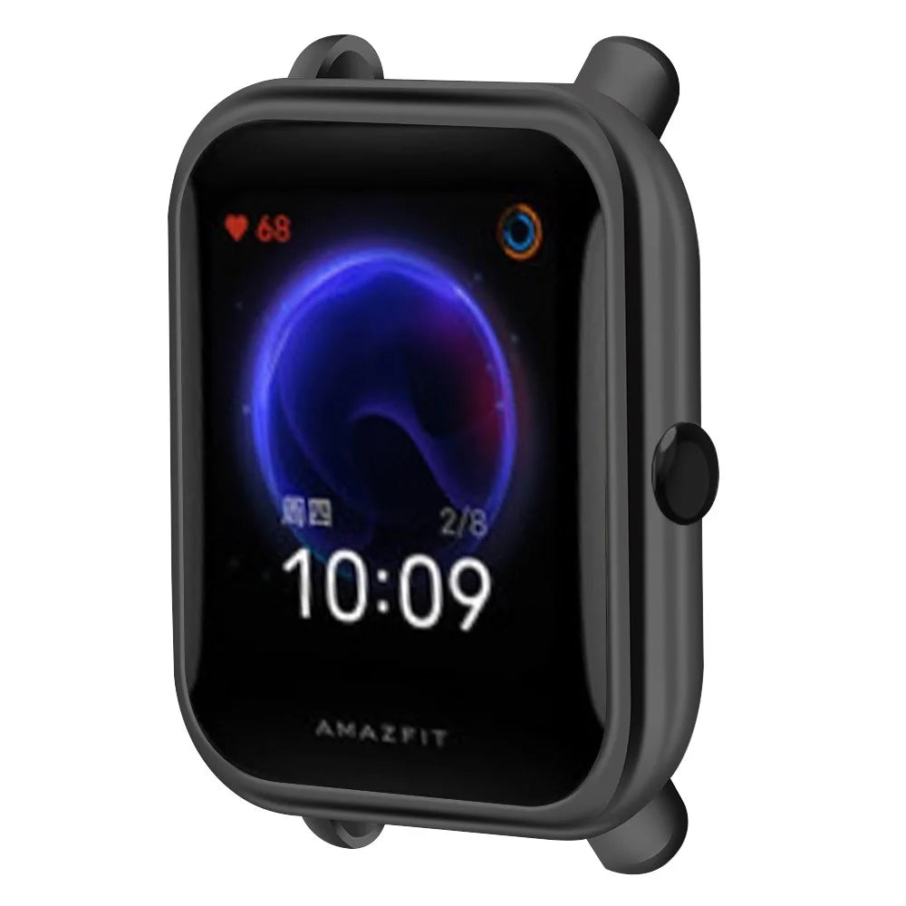 For Huami Amazfit Bip / Amazfit Bip U / Amazfit Bip Pop Case TPU Electroplating Watch Frame Cover - Black - 2
