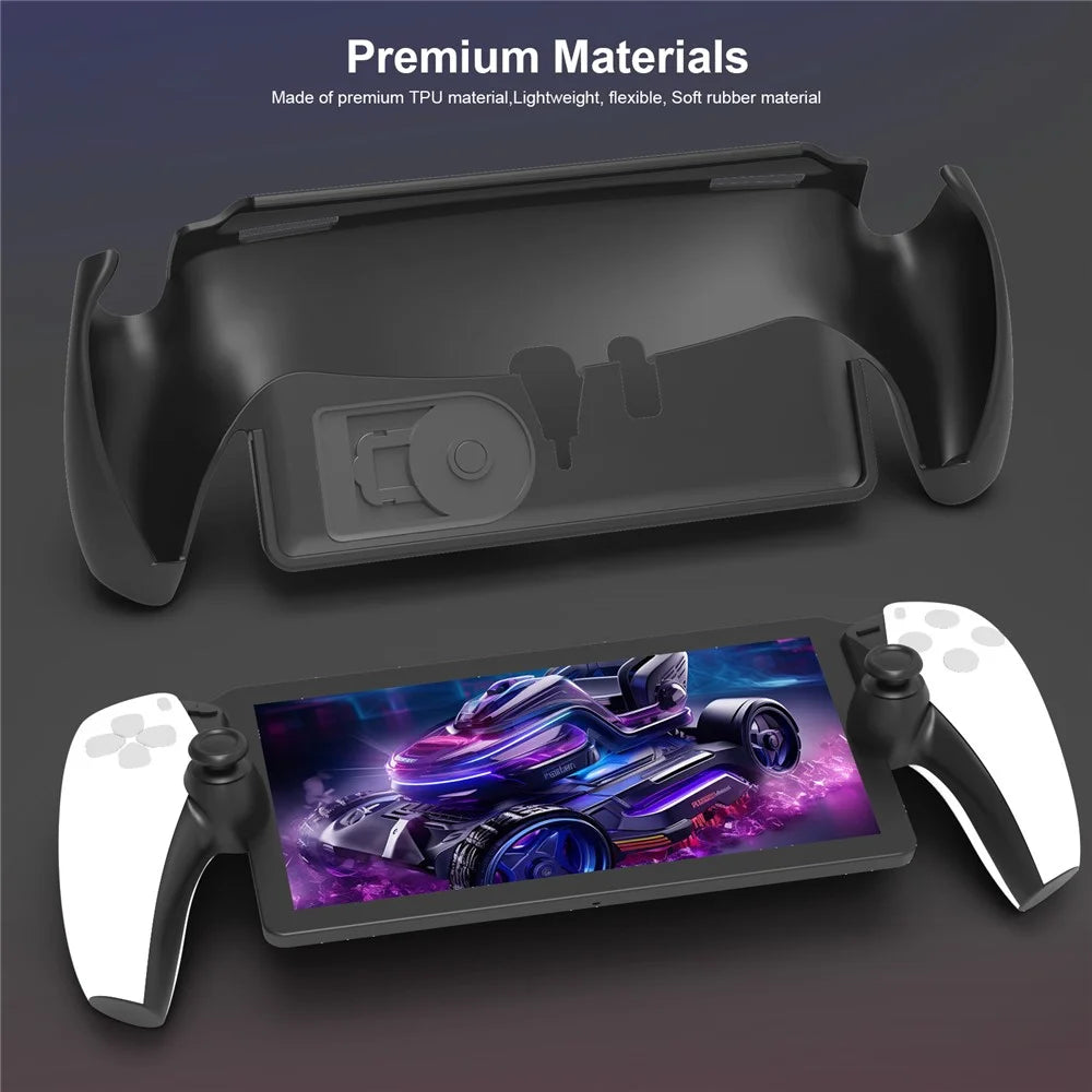 JYS JYS-P5191 For PS5 Portal TPU Protective Case Game Console Anti-drop Shell with Kickstand - Black - 5