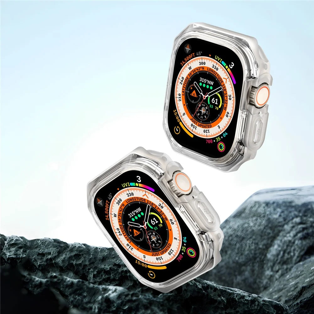 DUX DUCIS Tamo Series for Apple Watch Ultra 3 / Ultra 2 / Ultra 49mm Watch Case PC+Silicone Watch Cover Protector - Transparent White - 3