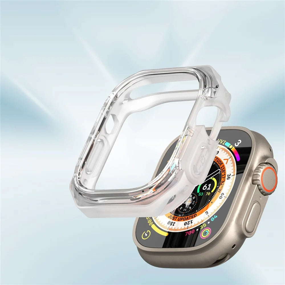 DUX DUCIS Tamo Series for Apple Watch Ultra 3 / Ultra 2 / Ultra 49mm Watch Case PC+Silicone Watch Cover Protector - Transparent White - 4