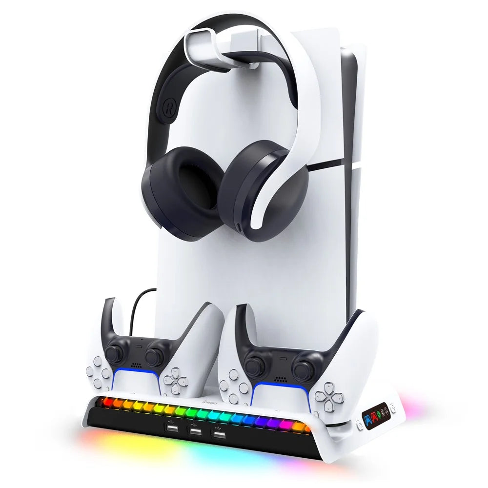 IPEGA PG-P5S006 For PS5 Slim Charging Dock with Cooling Fan Headset Hanger - 7