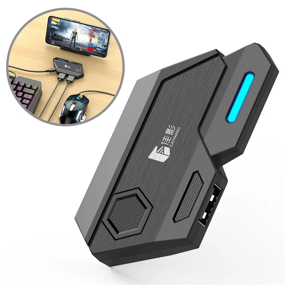 GAMWING Elite Converter+G2 Mouse+K12 Mute Keyboard+Phone Bracket Stand - 2