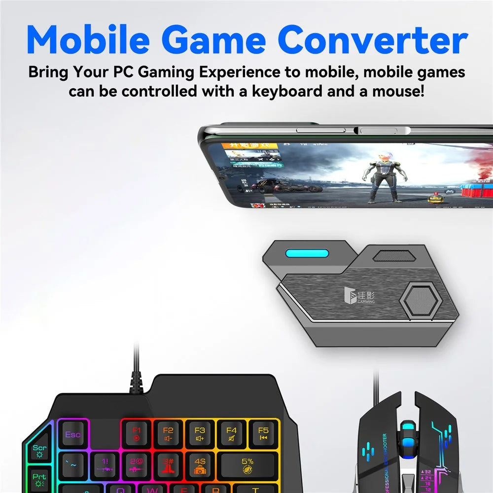 GAMWING Mix SE Keyboard Mouse Adapter Converter Gaming Accessory for 8-Pin Android - 4