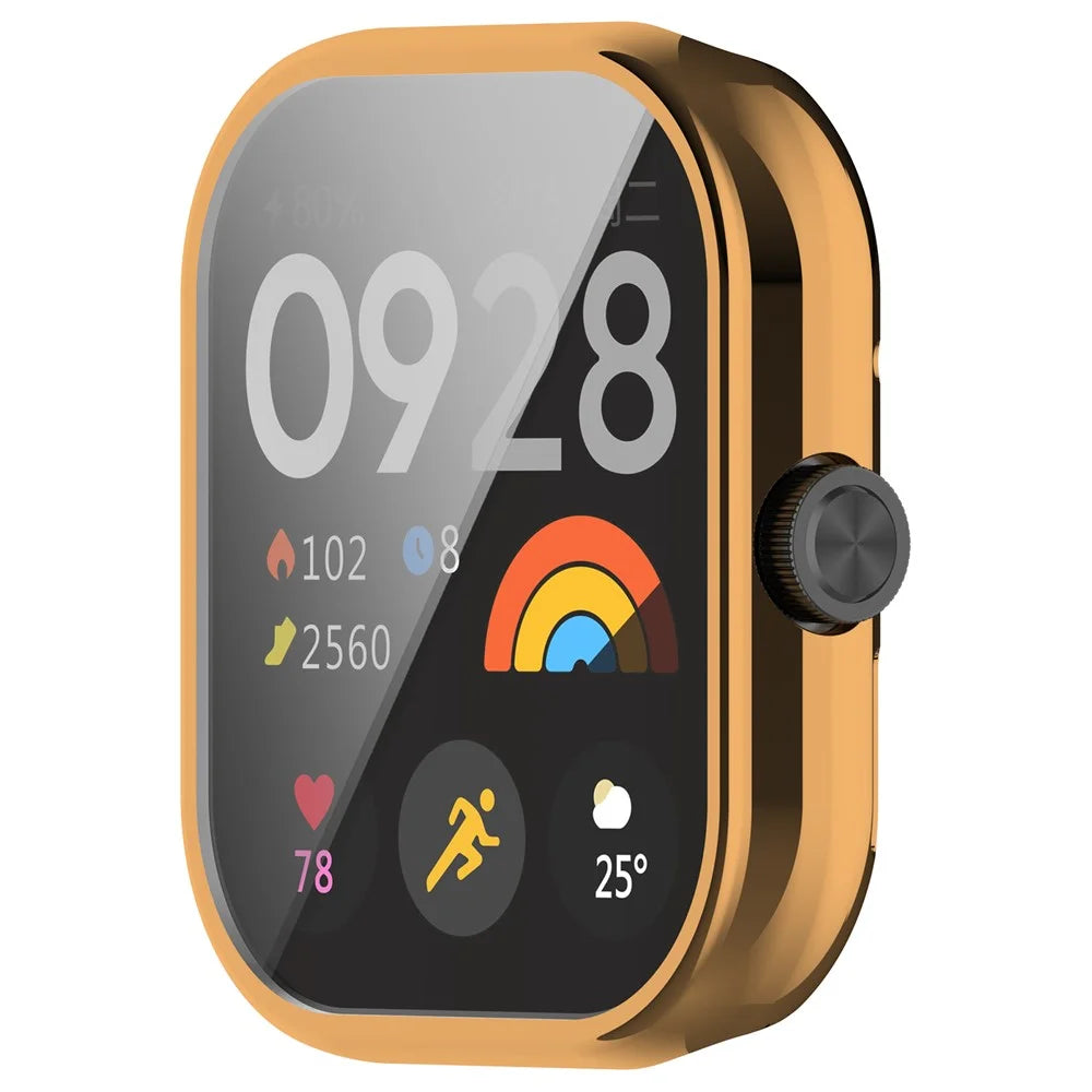 For Xiaomi Redmi Watch 4 TPU Watch Protective Case Electroplating Anti-drop Frame - Rose Gold - 6