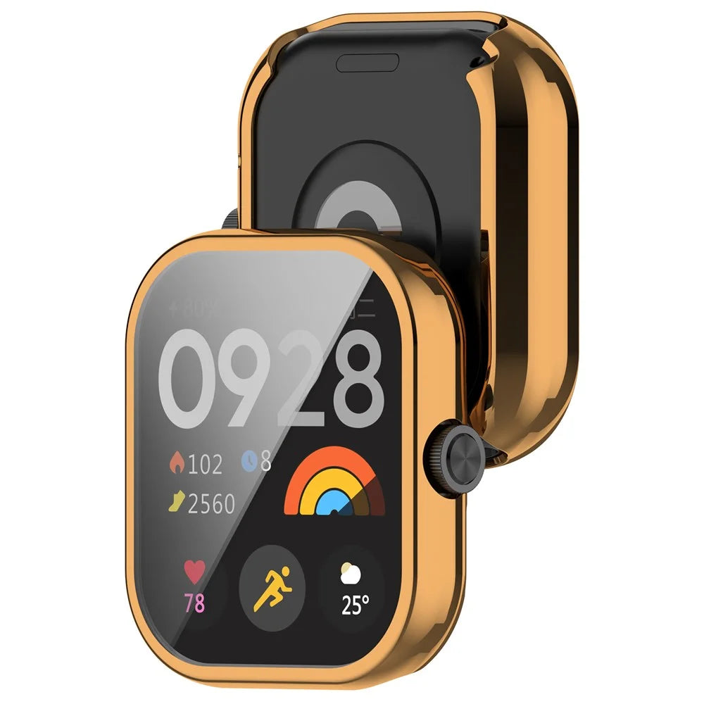 For Xiaomi Redmi Watch 4 TPU Watch Protective Case Electroplating Anti-drop Frame - Rose Gold - 7