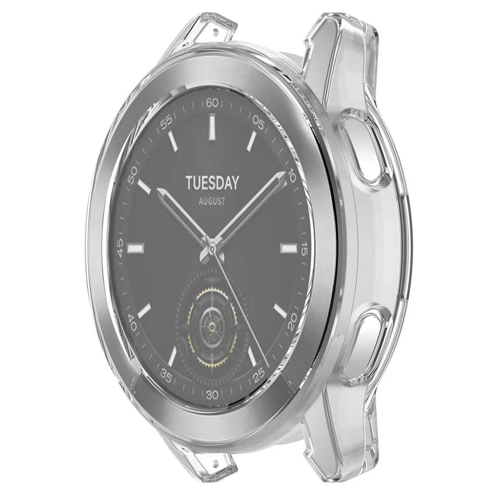 For Xiaomi Watch S3 TPU Watch Protective Case Electroplating Anti-collision Cover - Transparent - 4