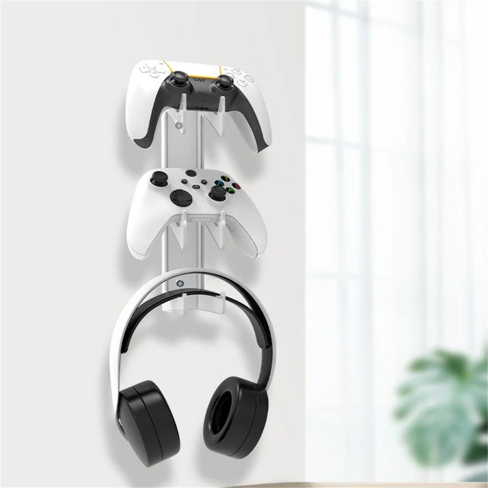 IPLAY For PS5 / PS4 / Xbox / Switch Game Controller Holder Wall Mounted Stand Headphone Hanger - 2