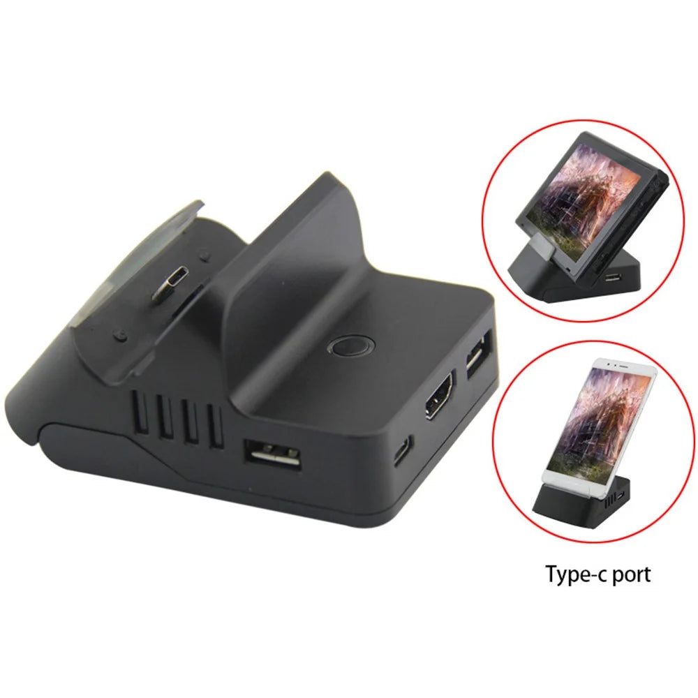 TOPWOLF HS-SW234 For Nintendo Switch / Switch Lite Projection Base USB Hub Charging Dock (1st Gen) - 7