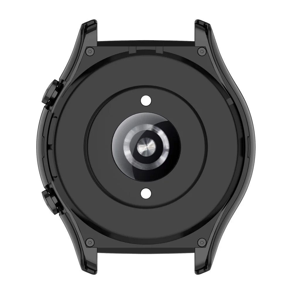 For Honor Watch GS 4 Smartwatch Frame Cover Hard PC Case with Tempered Glass Screen Film - Black - 6