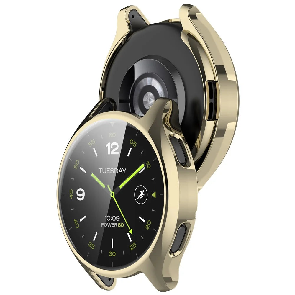 For Xiaomi Watch 2 Electroplated TPU Watch Case Full Coverage Protective Cover - Gold - 7
