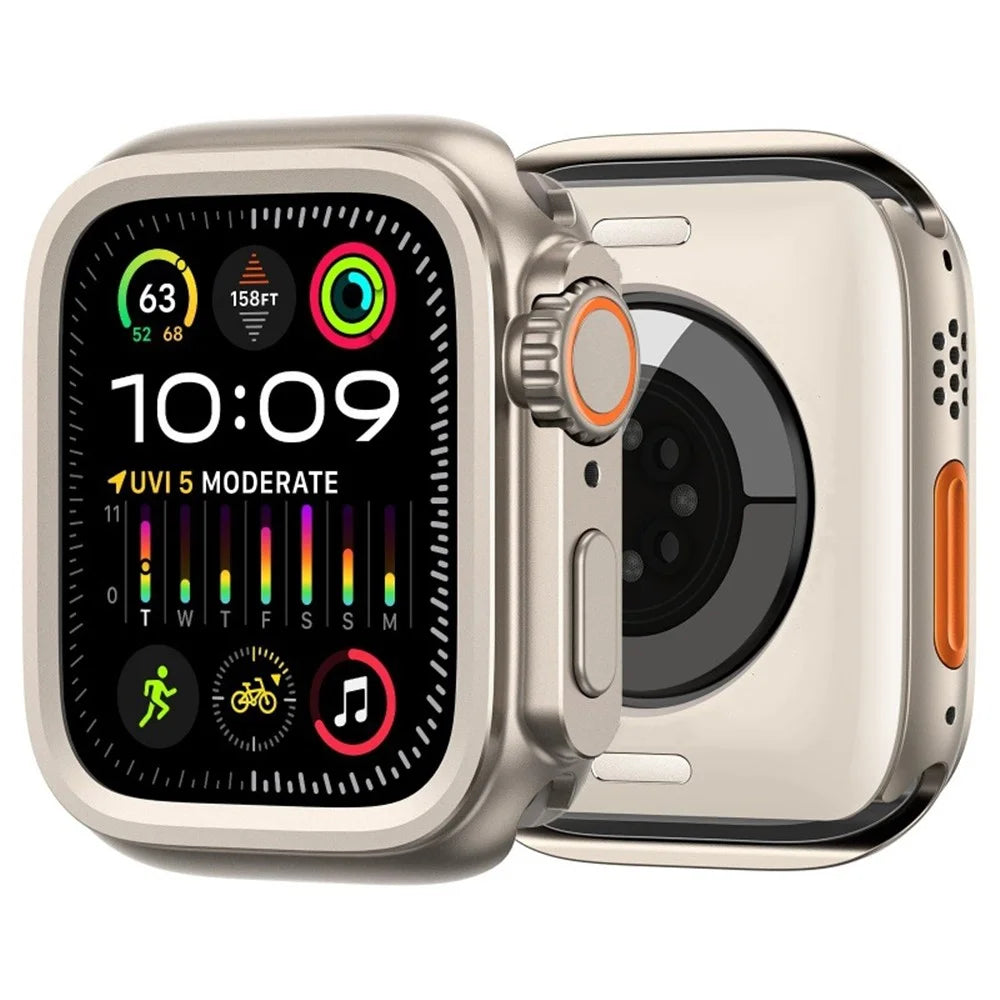Watch Cover for Apple Watch Series SE3 / SE2 / SE1 /  6 / 5 / 4 44mm Aluminum Alloy Protective Case - Titanium - 1