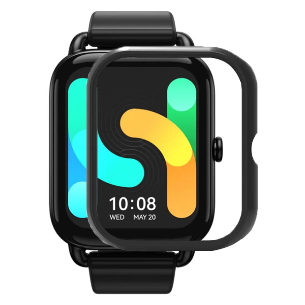 For Haylou GST Lite(LS13) / GST(LS09B) Hard PC Case Scratch-Resistant Watch Case Cover - Black - 1