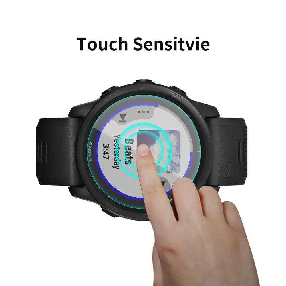 2Pcs / Set ENKAY HAT PRINCE 0.2mm 9H 2.15D Arc Edge Tempered Glass Watch Screen Film for Garmin Forerunner 745 - 3