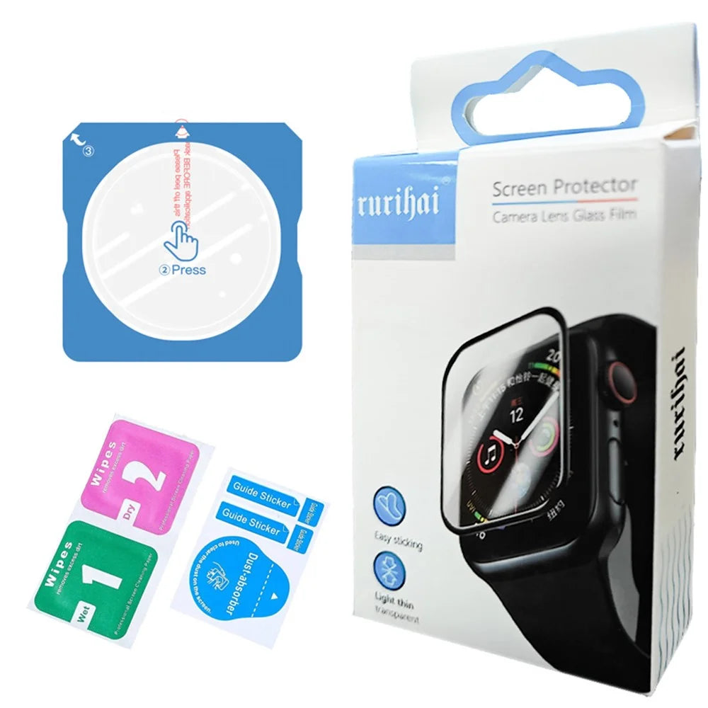 RURIHAI For Samsung Galaxy Watch7 40mm / Watch6 40mm Clear Watch Screen Protector with Alignment Tool - 4