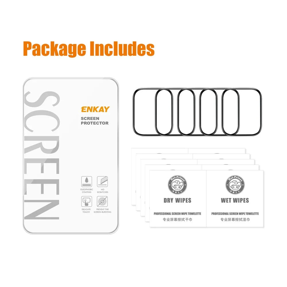 ENKAY HAT PRINCE For Apple Watch Series 11 42mm / 10 42mm 5Pcs Screen Protector   3D Curved PC + PMMA Ultra Clear Film - Transparent - 7