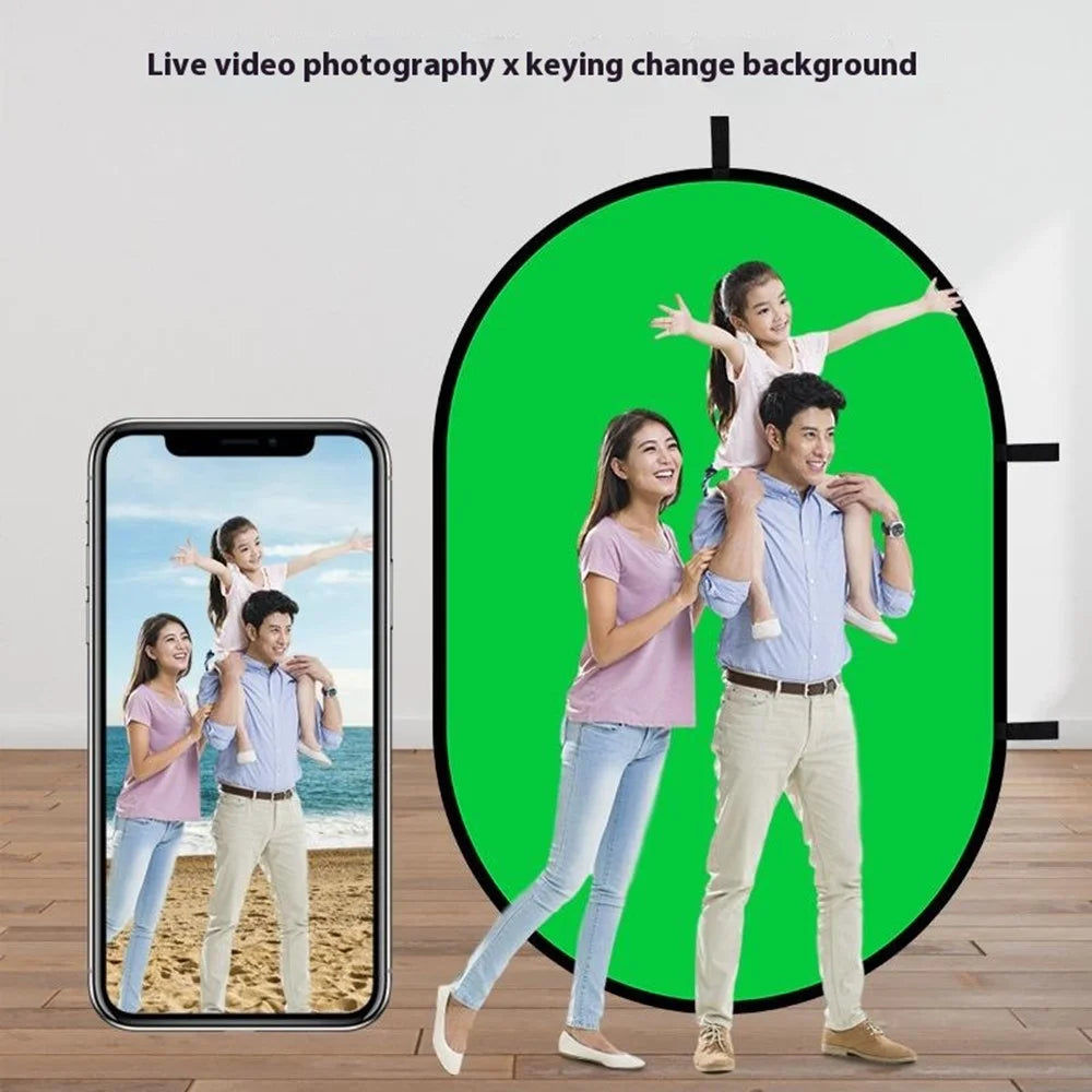 100 x 150cm Photography Backdrop Board Blue and Green Double Sided Collapsible Background Plate - 2