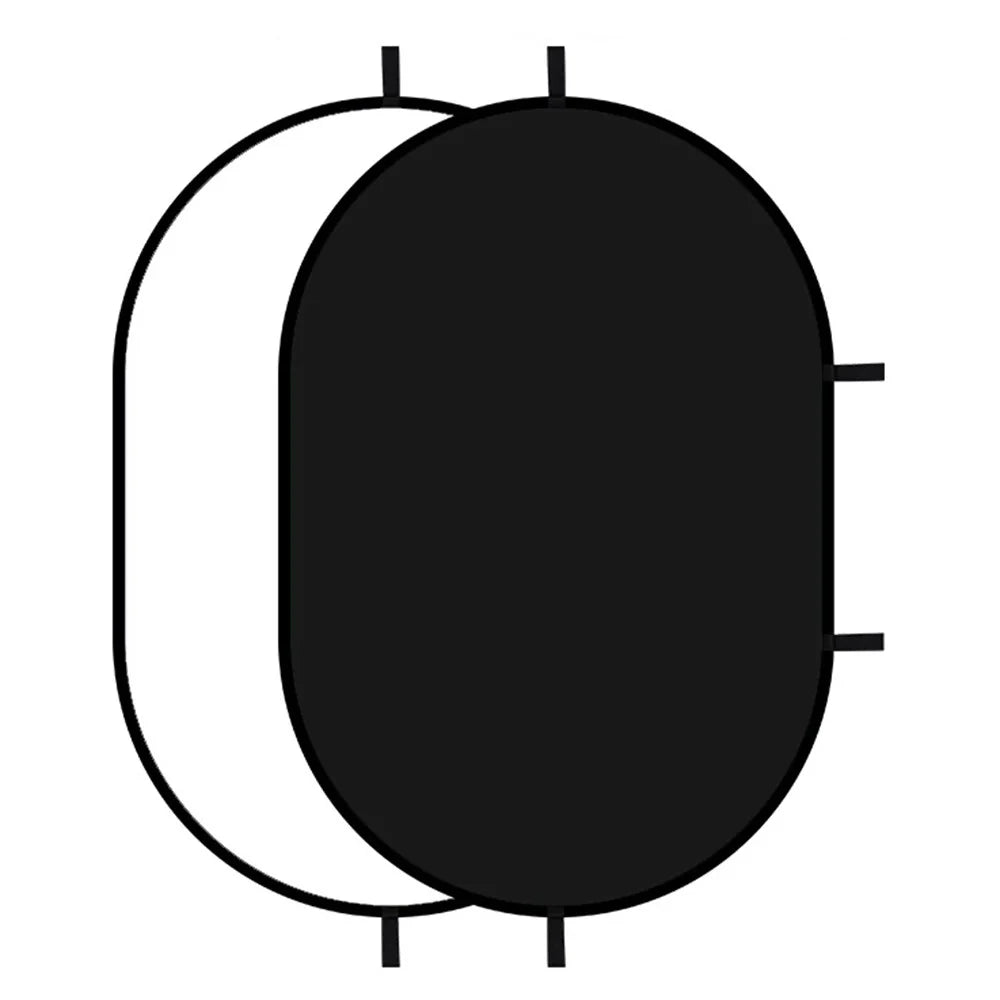 150 x 200cm Photography Backdrop Board Black and White Double Sided Collapsible Background Plate - 1