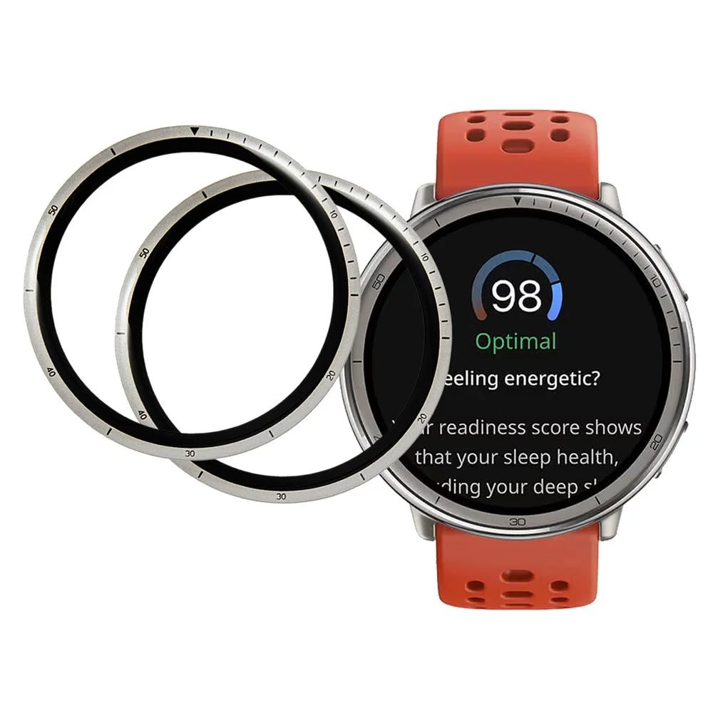2Pcs / Pack For Huami Amazfit Active 2 Screen Protector Smart Watch HD Clear PMMA Film (Black Edge) - 1