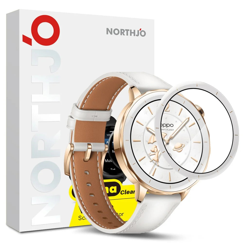 NORTHJO For Oppo Watch X2 Mini Screen Protector Anti Scratch White Edge PMMA Watch Film HD Clarity Abrasion Resistant - 1