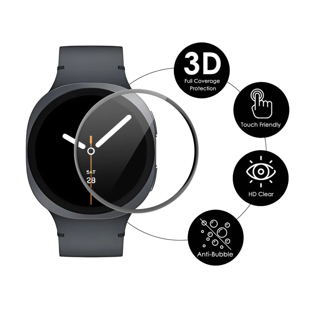 ENKAY HAT PRINCE For Samsung Galaxy Watch8 44mm 10Pcs Screen Protector   3D Curved PC + PMMA Ultra Clear Film - Transparent - 2