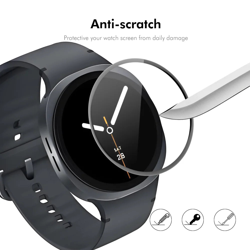 ENKAY HAT PRINCE For Samsung Galaxy Watch8 44mm 5Pcs Screen Protector   3D Curved PC + PMMA Ultra Clear Film - Transparent - 5