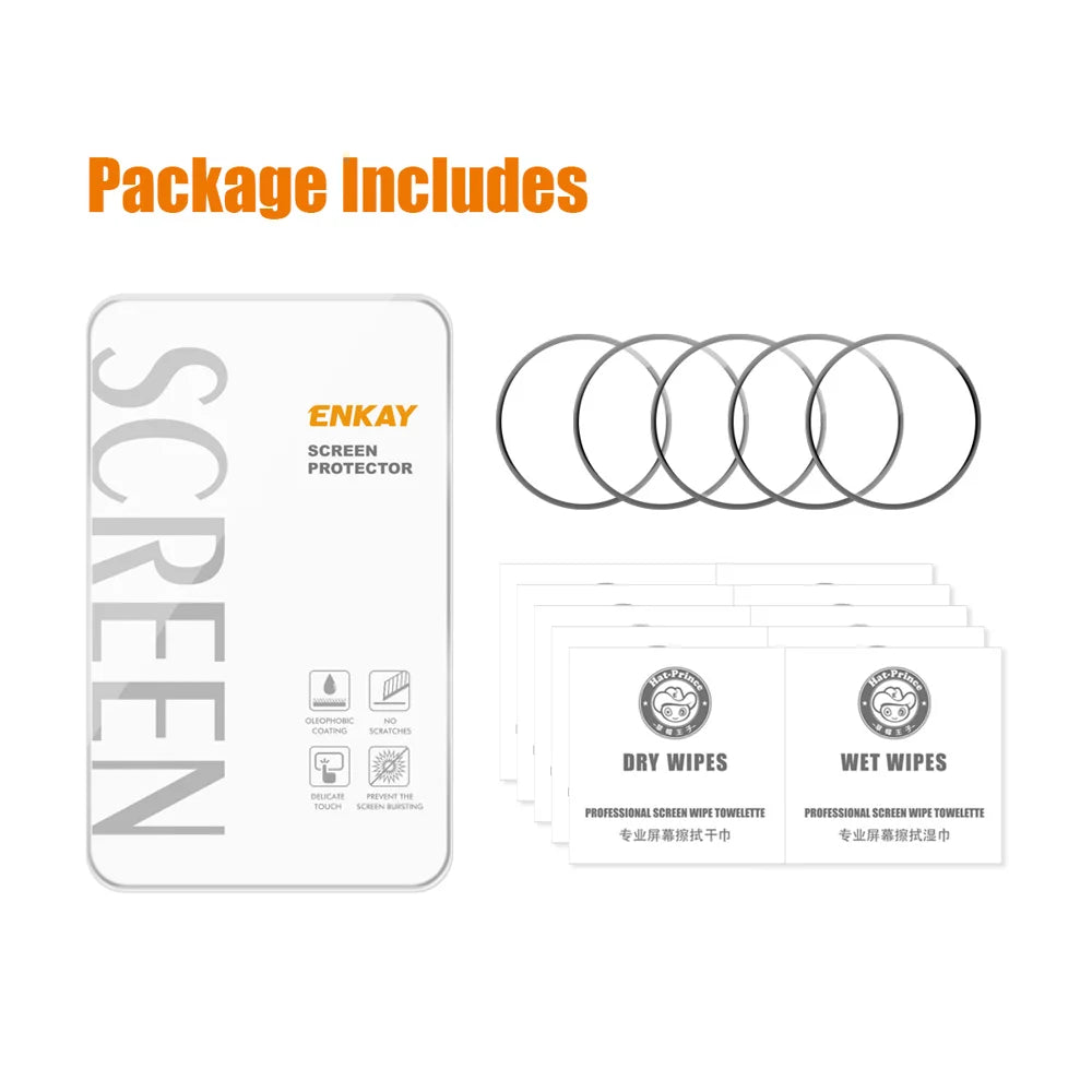 ENKAY HAT PRINCE For Samsung Galaxy Watch Ultra (2025) 47mm / Ultra 47mm 5Pcs Screen Protector 3D Curved PC + PMMA Ultra Clear Film - Transparent - 7