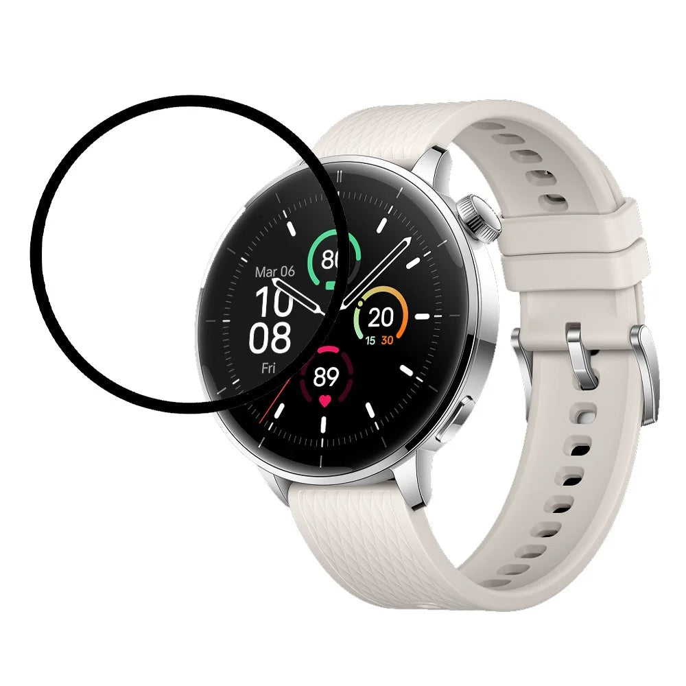 For OnePlus Watch 3 46mm Full Screen Protector Black Edge Soft PMMA Smartwatch Screen Film - 1