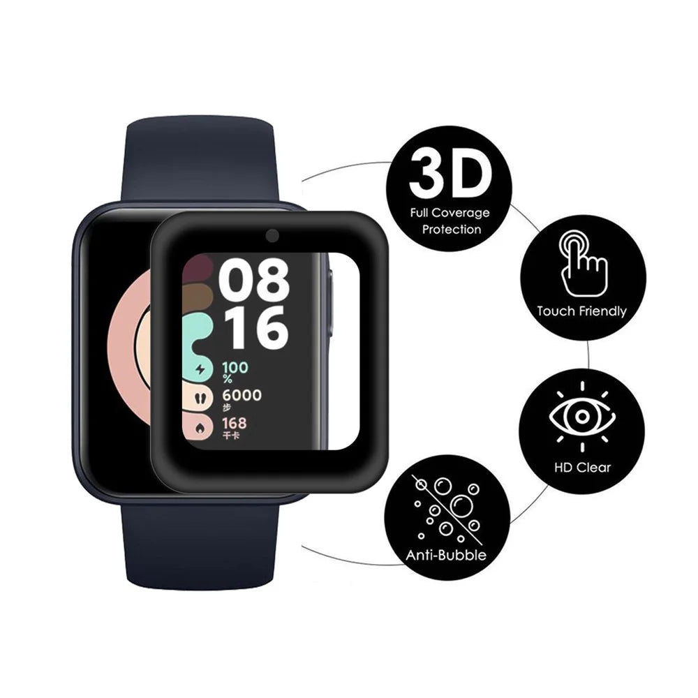 ENKAY HAT PRINCE 2Pcs Complete Covering Ultra Clear 3D Curved Soft PC Edge + PMMA Screen Protector Films for Xiaomi Redmi Watch - 2