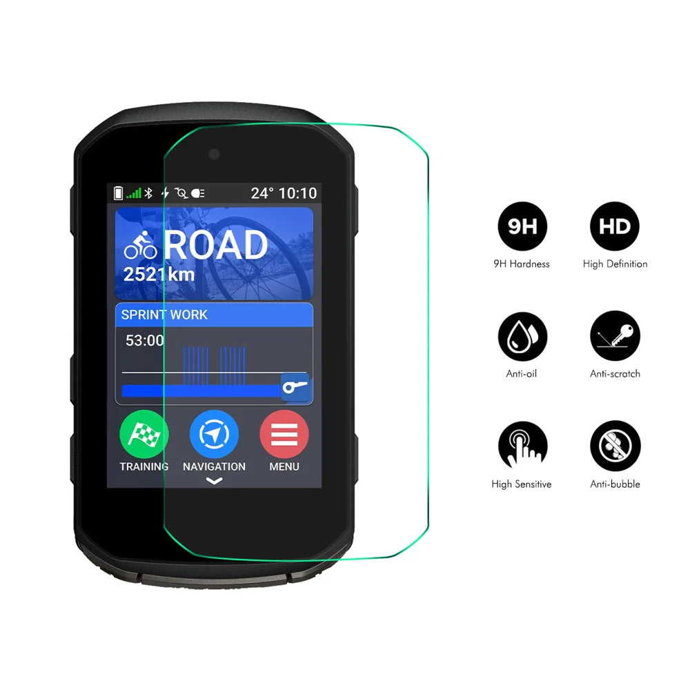 ENKAY HAT PRINCE For Garmin Edge 550 / Garmin Edge 850 2Pcs Screen Protector   9H High Aluminum-Silicon Glass Film - Transparent - 2