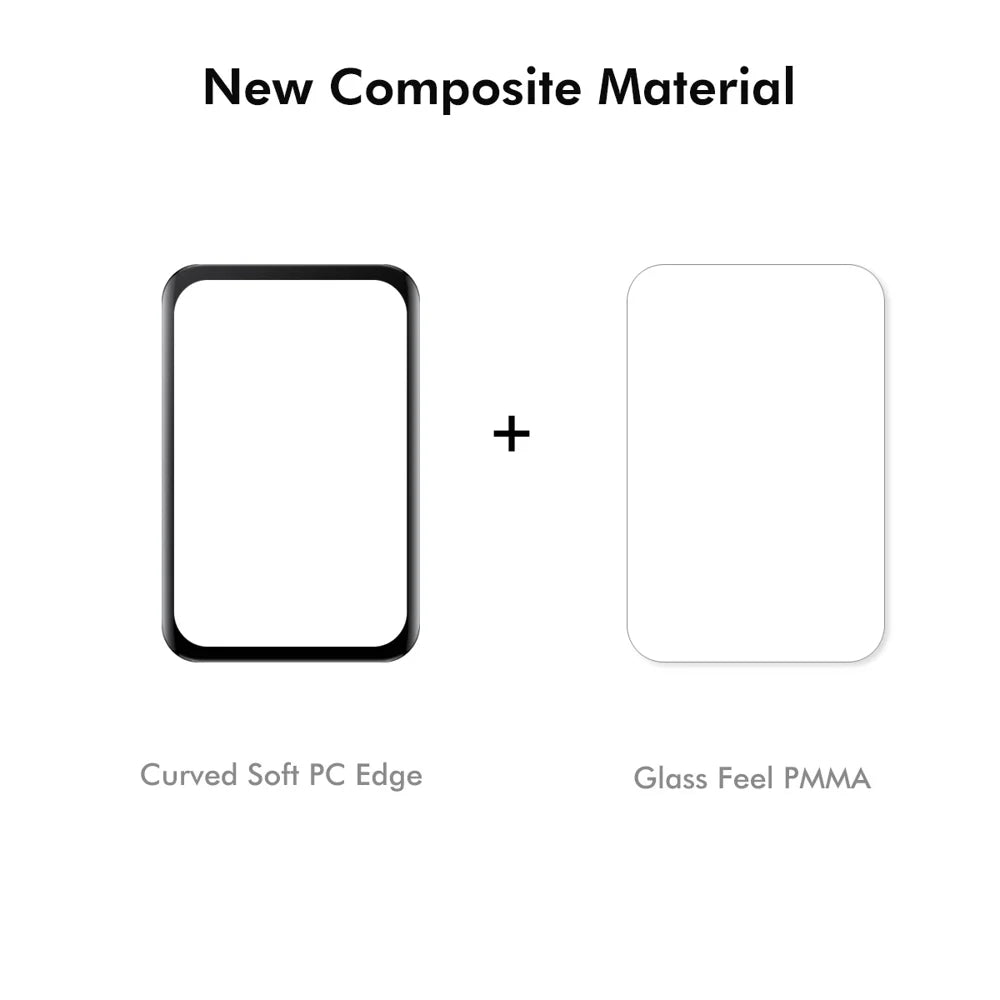 HAT PRINCE for Xiaomi Smart Band 10 Pro 2Pcs Screen Protector ENKAY  3D Curved PC + PMMA Ultra Clear Film - Black - 3