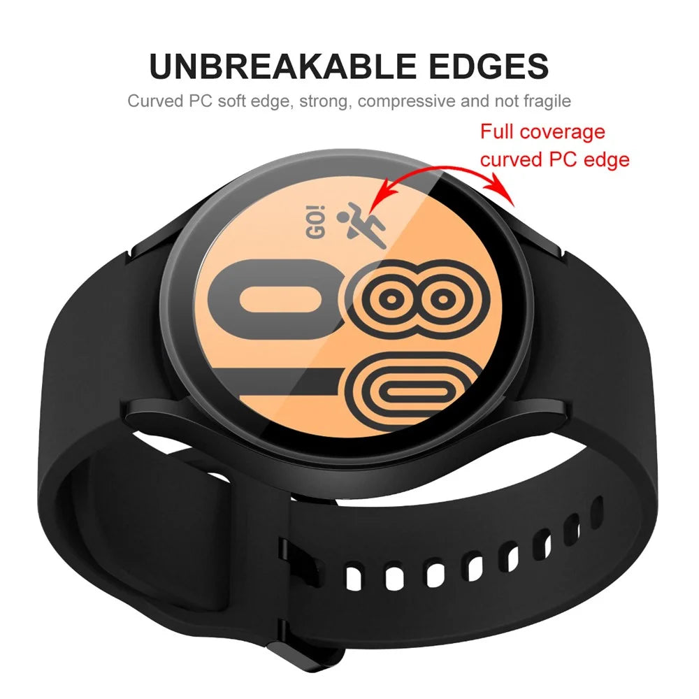 2Pcs ENKAY HAT PRINCE 3D Curved Soft PC Edge + PMMA Full Coverage HD Clear Tempered Glass Film for Samsung Galaxy Watch4 44mm - 4