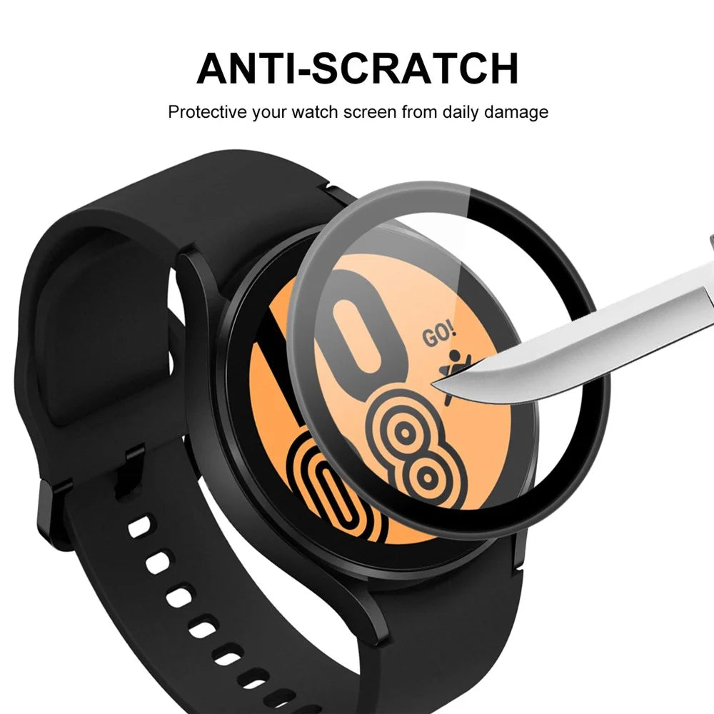 2Pcs ENKAY HAT PRINCE 3D Curved Soft PC Edge + PMMA Full Coverage HD Clear Tempered Glass Film for Samsung Galaxy Watch4 44mm - 6