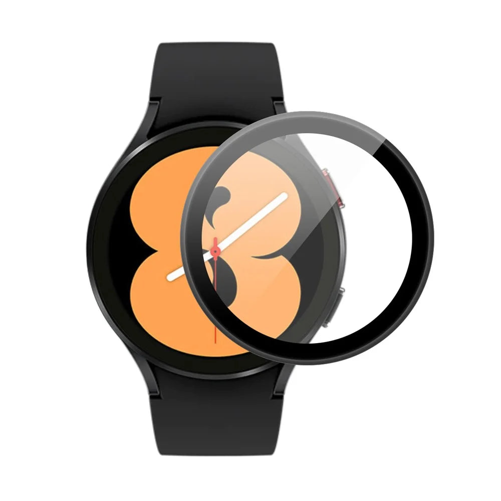 ENKAY HAT PRINCE Full Coverage 3D Curved Soft PC Edge + HD Clear PMMA Tempered Glass Film for Samsung Galaxy Watch4 44mm - 1