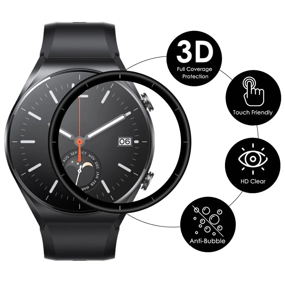 ENKAY HAT PRINCE for Xiaomi Watch S1 Smooth Touch Full Screen 3D Curved Soft PC Edge + PMMA HD Protector Film - 2